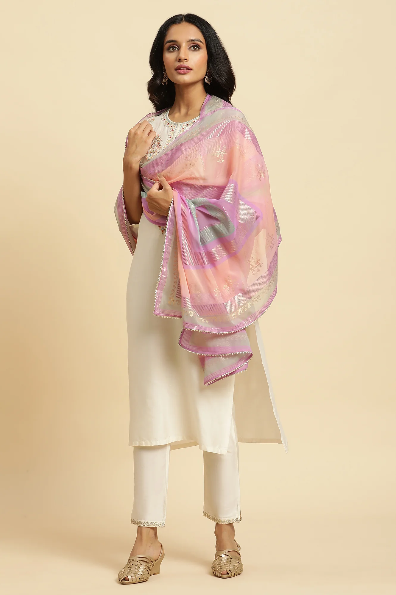 Floral Print Chiffon Dupatta in Abdu Rahiman Nagar