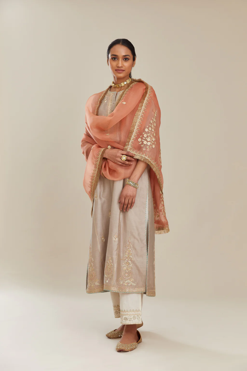 Zari border Net Dupatta in Abdu Rahiman Nagar