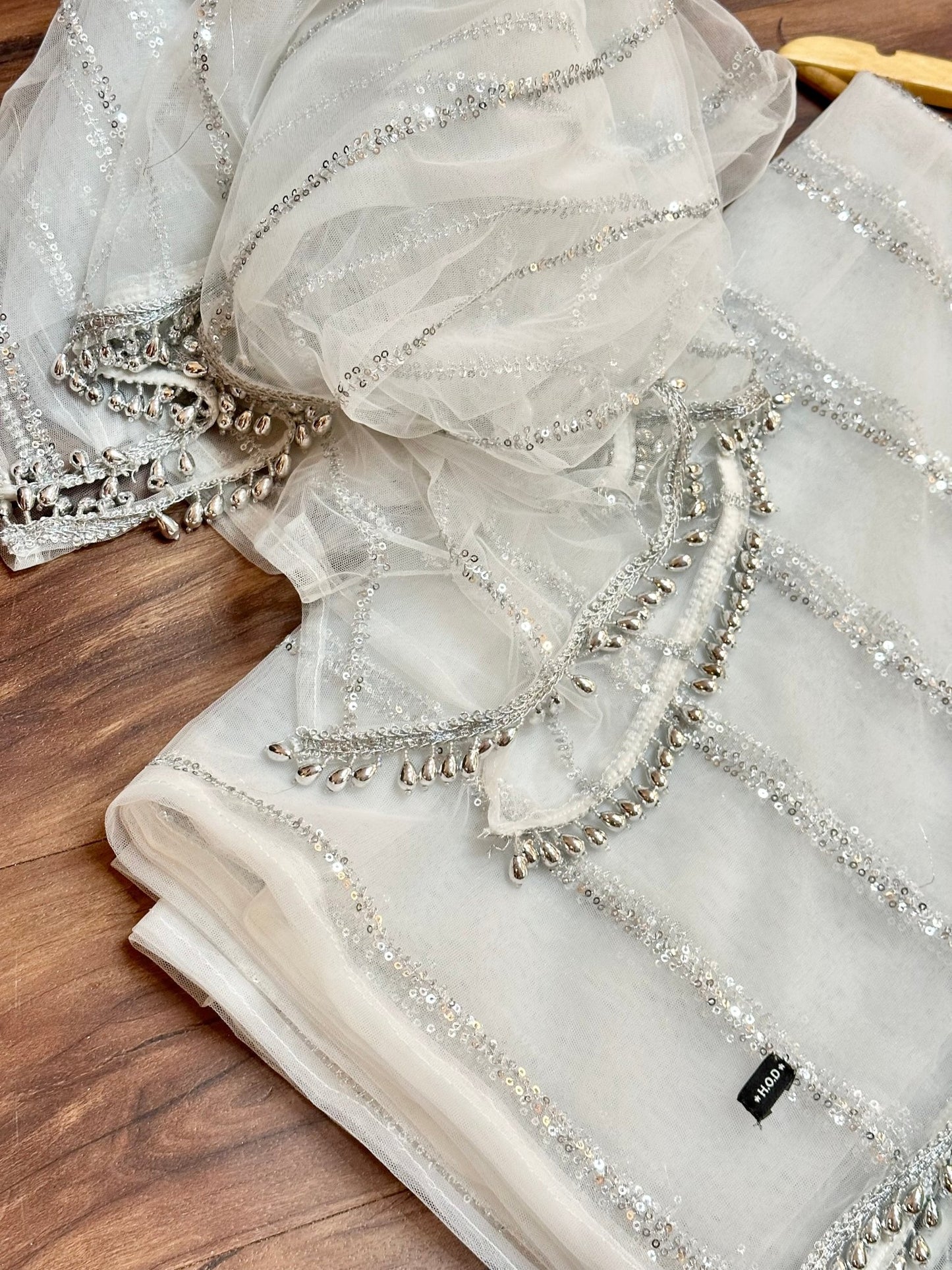 bridal velvet sequin and stone work dupatta for wedding in Abdu Rahiman Nagar