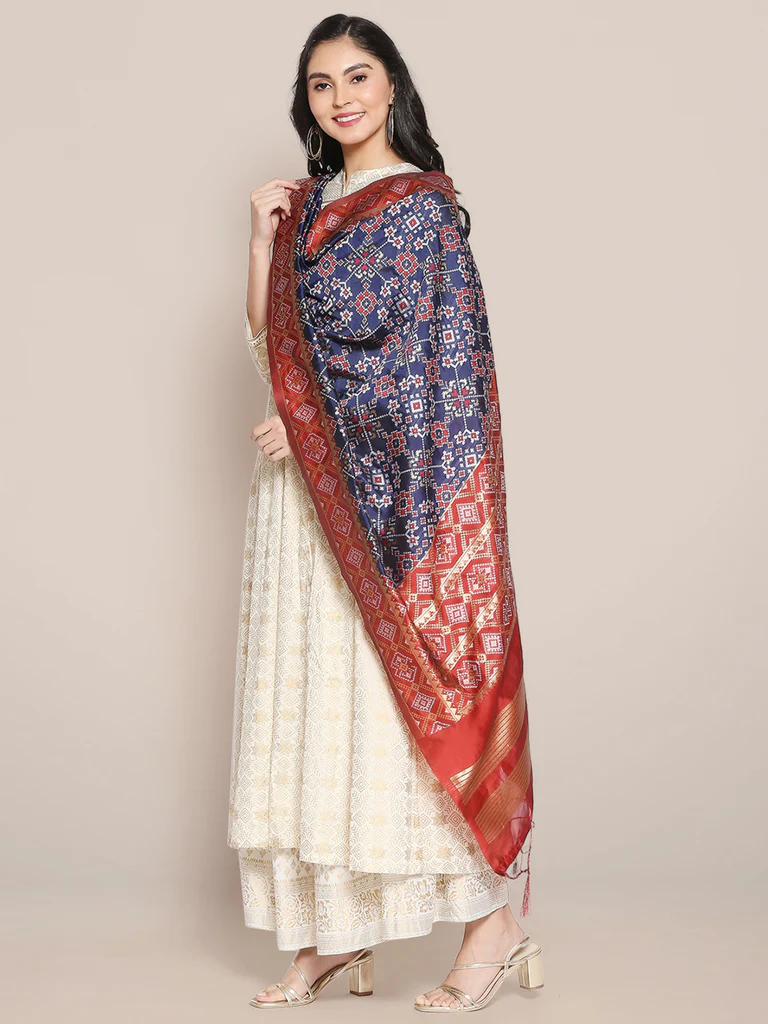bridal patola silk dupatta with zari border in Abdu Rahiman Nagar