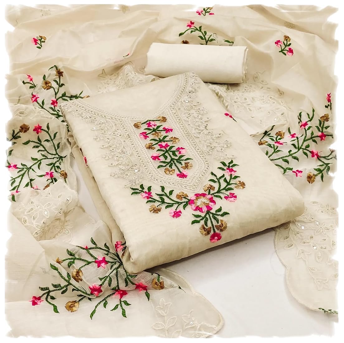 Embroidered Churidar Suit Fabric in Abdu Rahiman Nagar