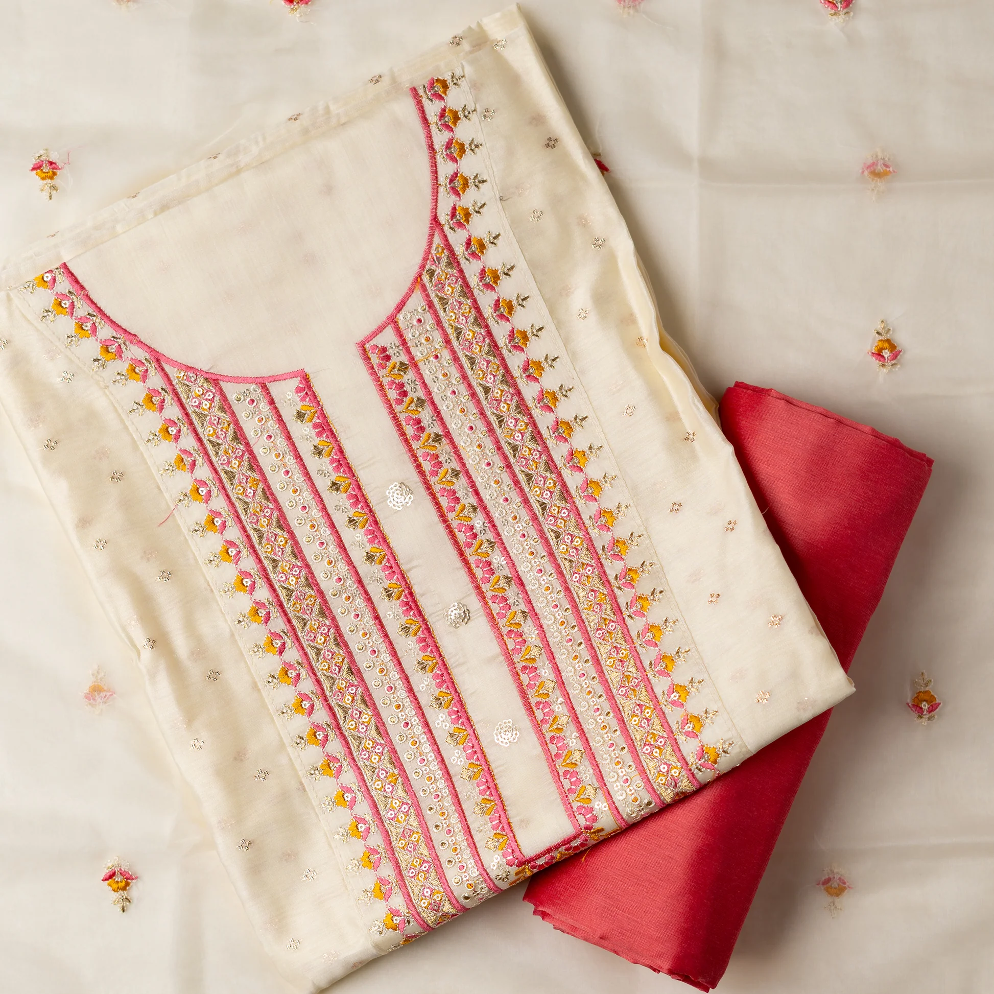Embroidered Party Wear Unstitched Suits in Abdu Rahiman Nagar