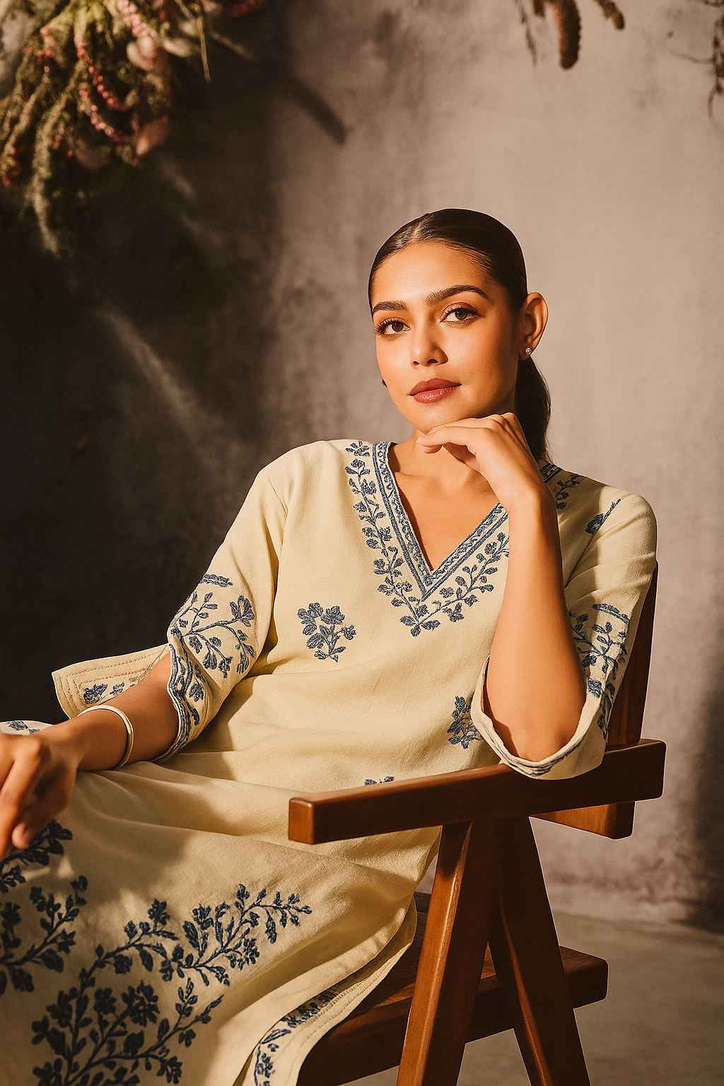 Resham Embroidered Kurti in Abdu Rahiman Nagar