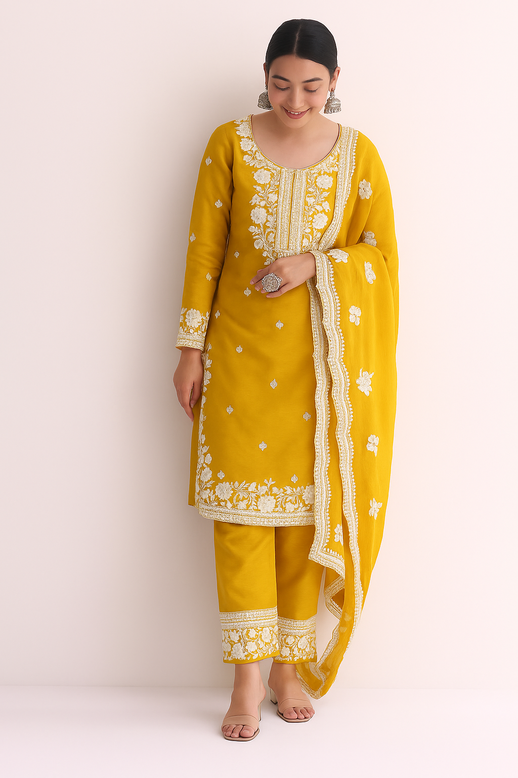Threadwork Embroidered Kurti in Abdu Rahiman Nagar