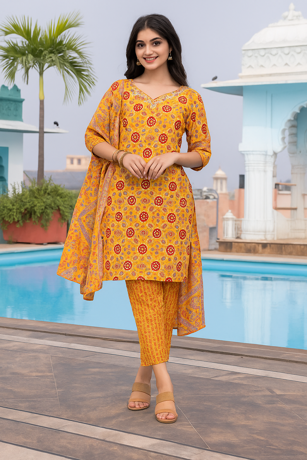 Printed Straight-Cut Kurti in Abdu Rahiman Nagar