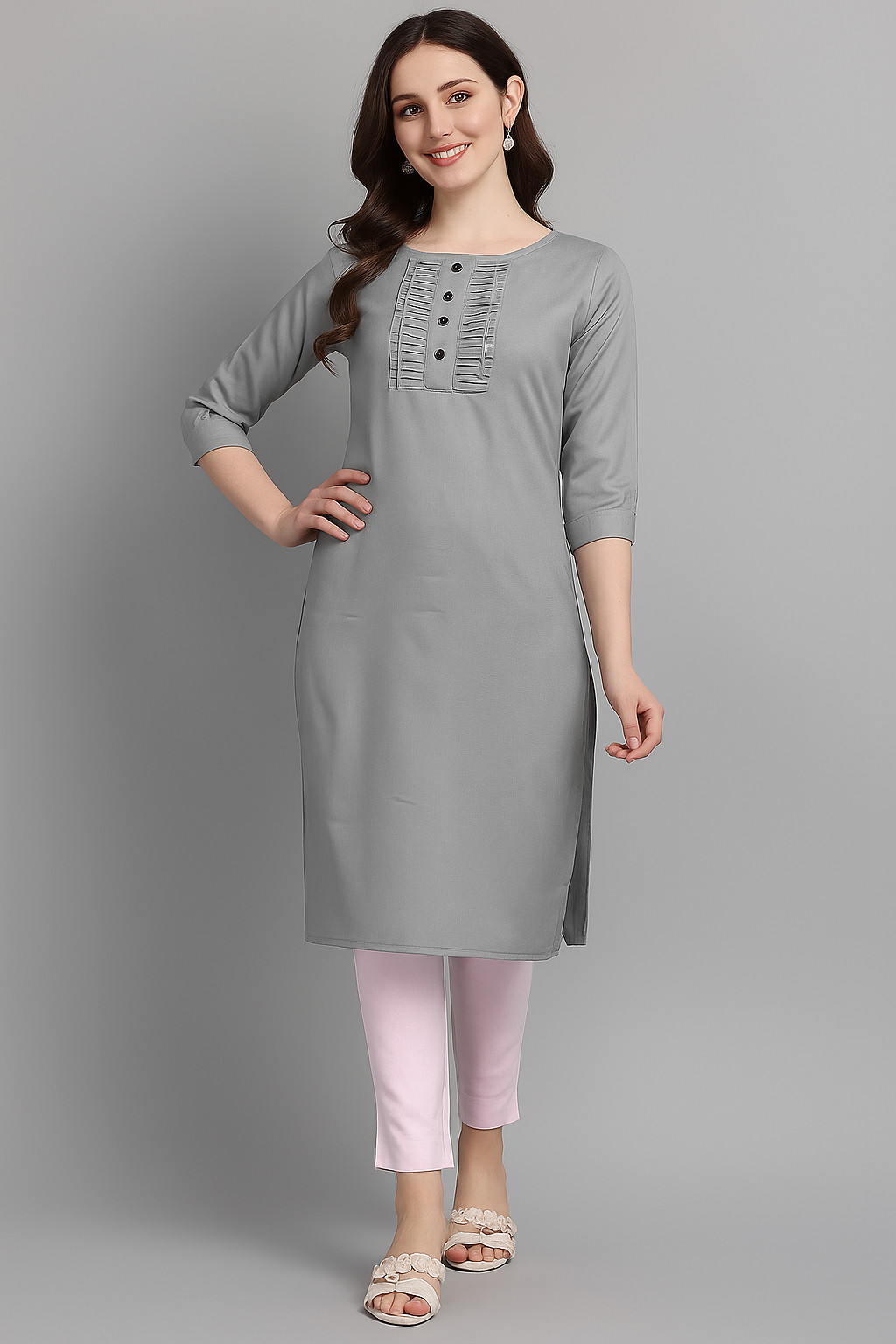 Office Wear Straight-Cut Kurti in Abdu Rahiman Nagar