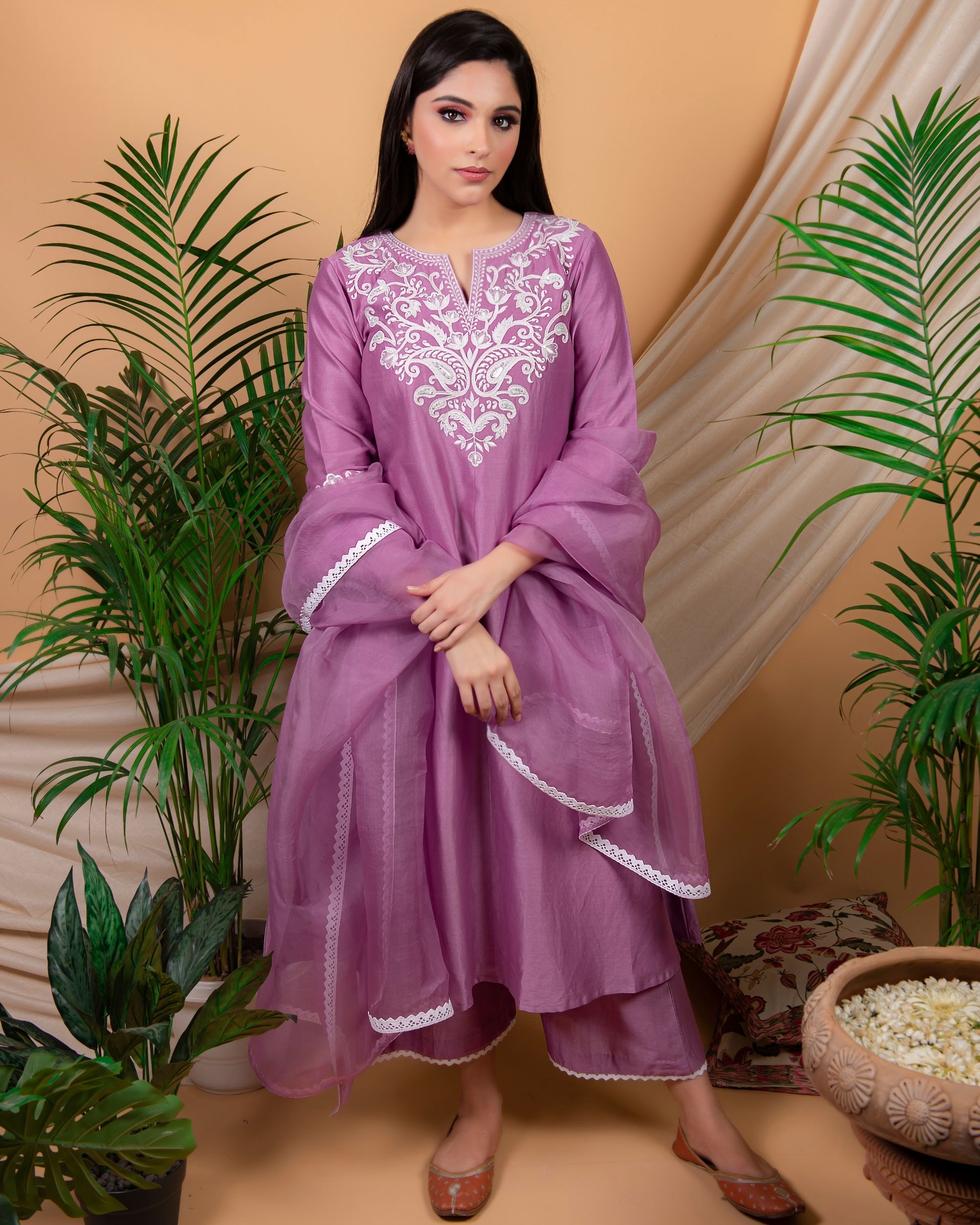 Lace border Organza Dupatta in Abdu Rahiman Nagar