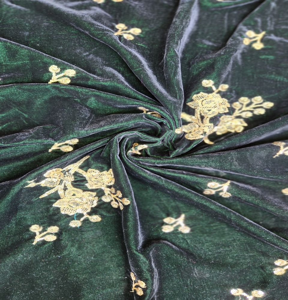 Embellished Velvet Fabric in Abdu Rahiman Nagar