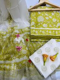 Printed Cotton Unstitched Suit in Surat