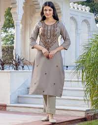Embroidered Straight-Cut Kurti in Surat