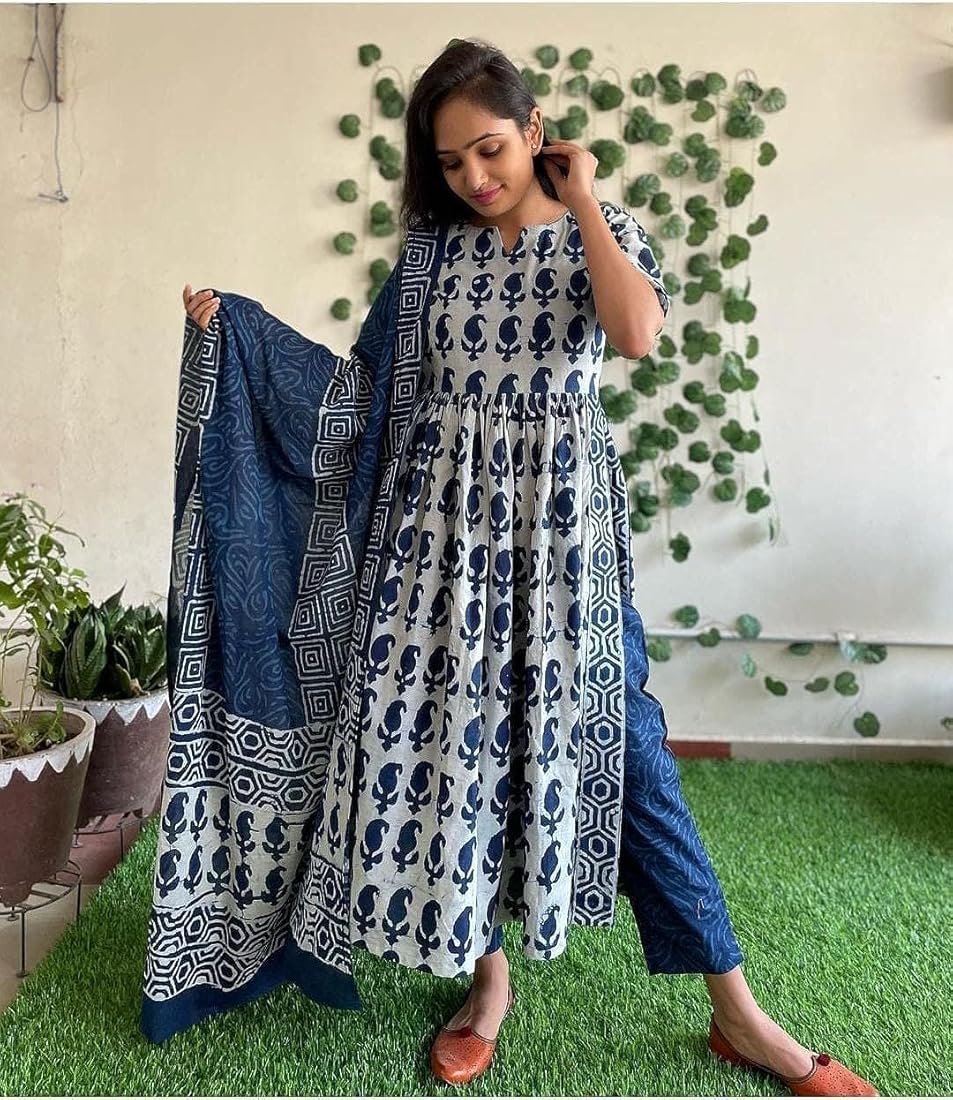 Printed Nayra Cut Kurti in Surat