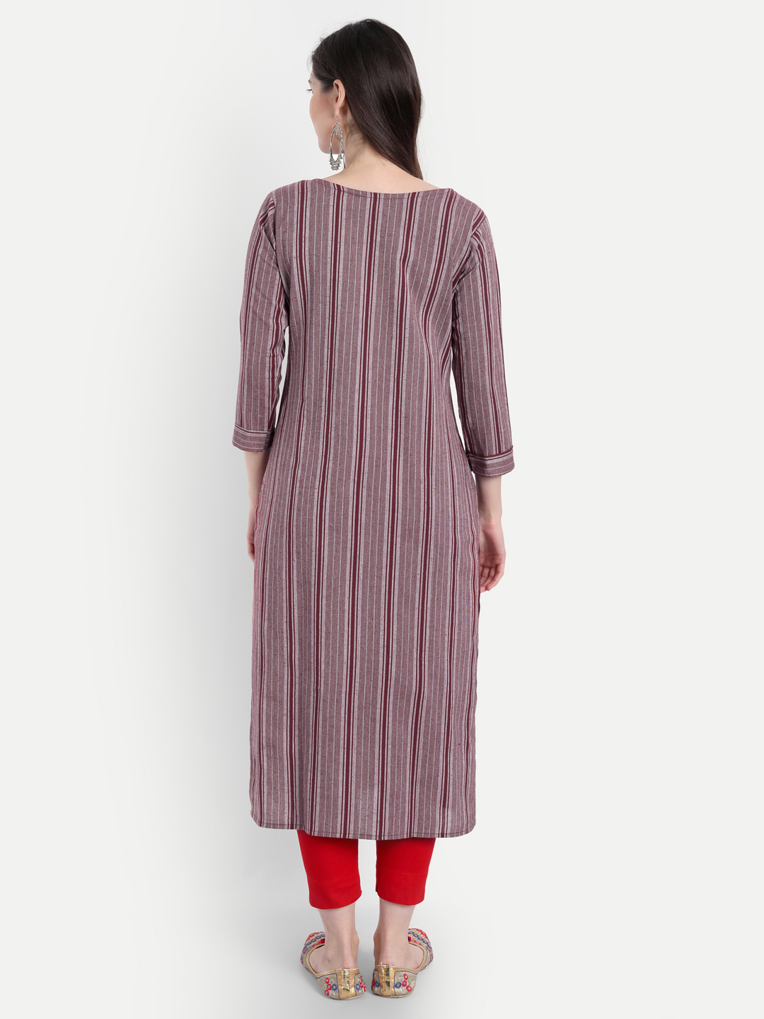Anarkali Khadi Checks Kurta Fabric