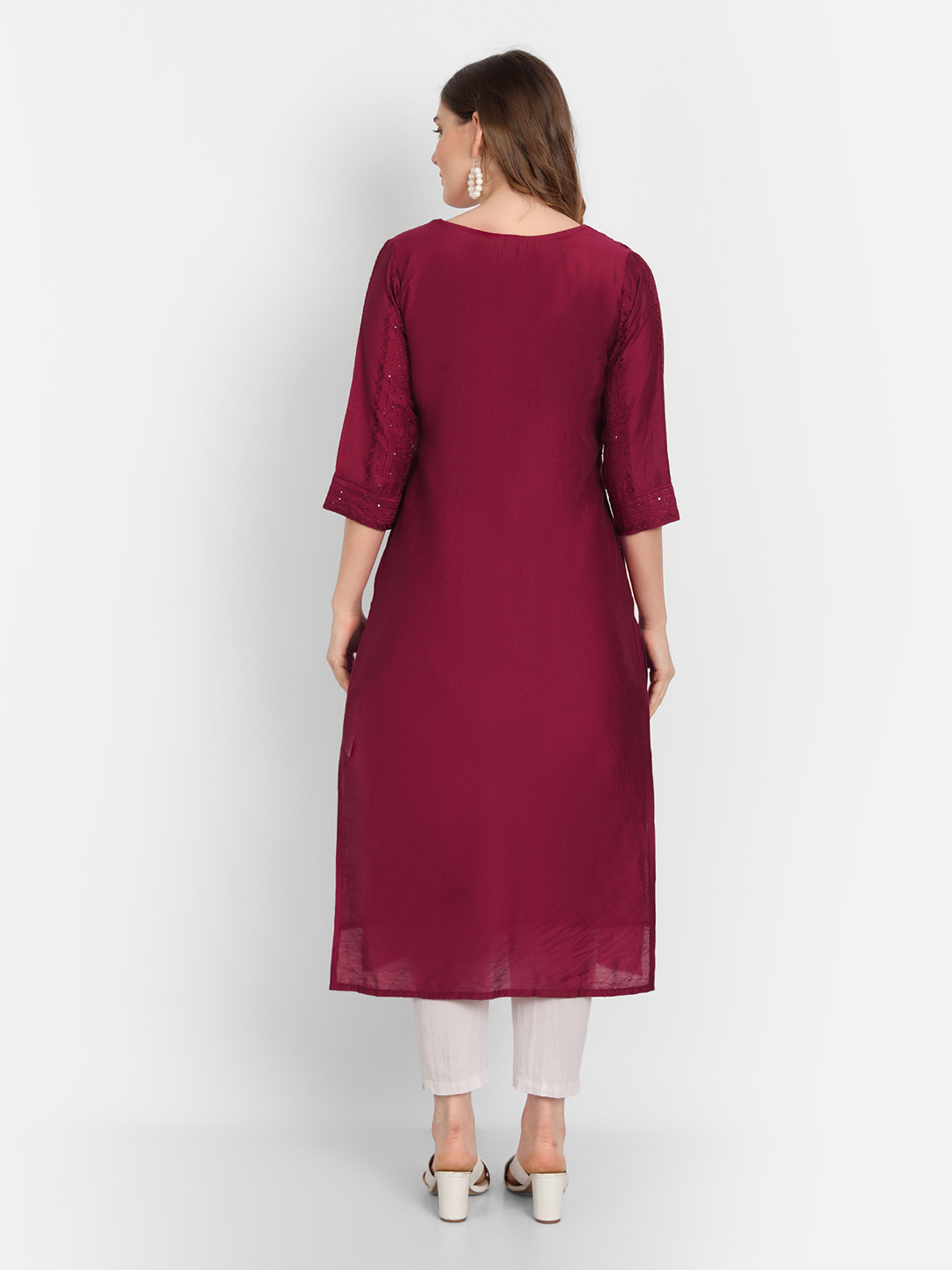 Rastogi Lavender Roman Silk Kurta Fabric