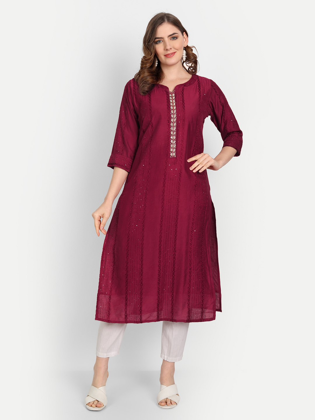 Rastogi Lavender Roman Silk Kurta Fabric