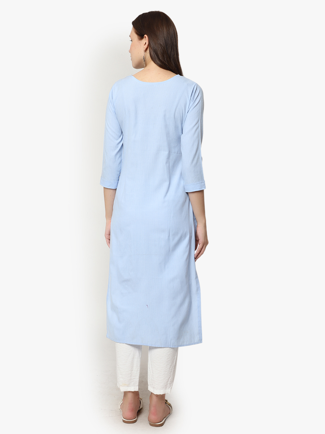 Vaidehi Lavender Roman Silk Kurta Fabric