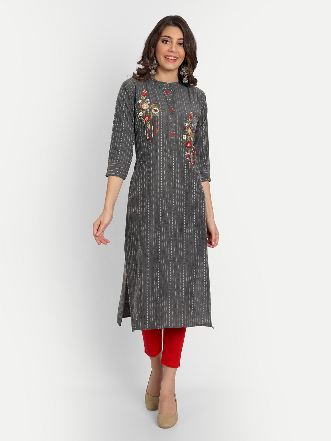 Siya Ethnic Thread Work Kurti