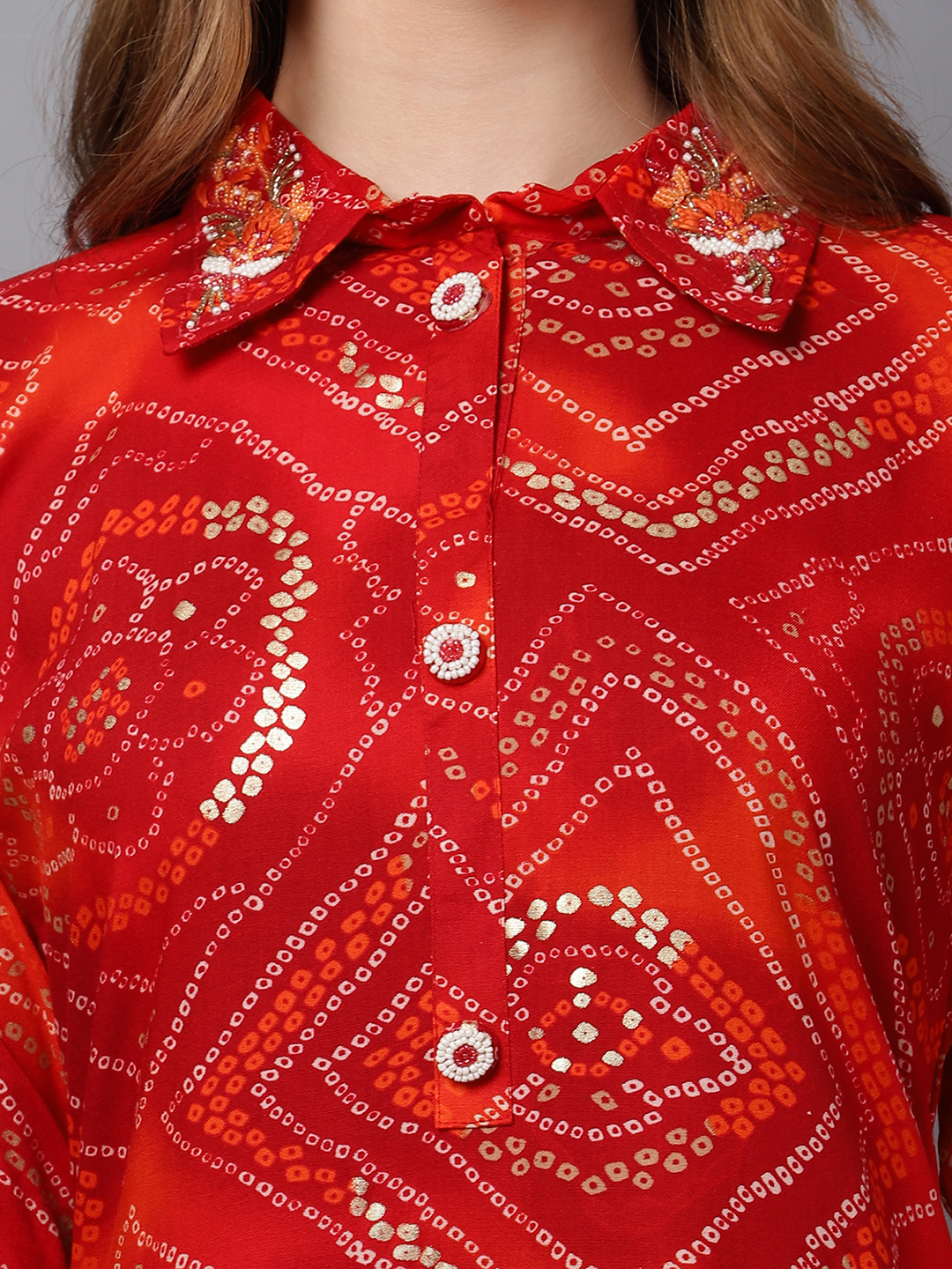 Siya Grace Straight Thread Work Kurti