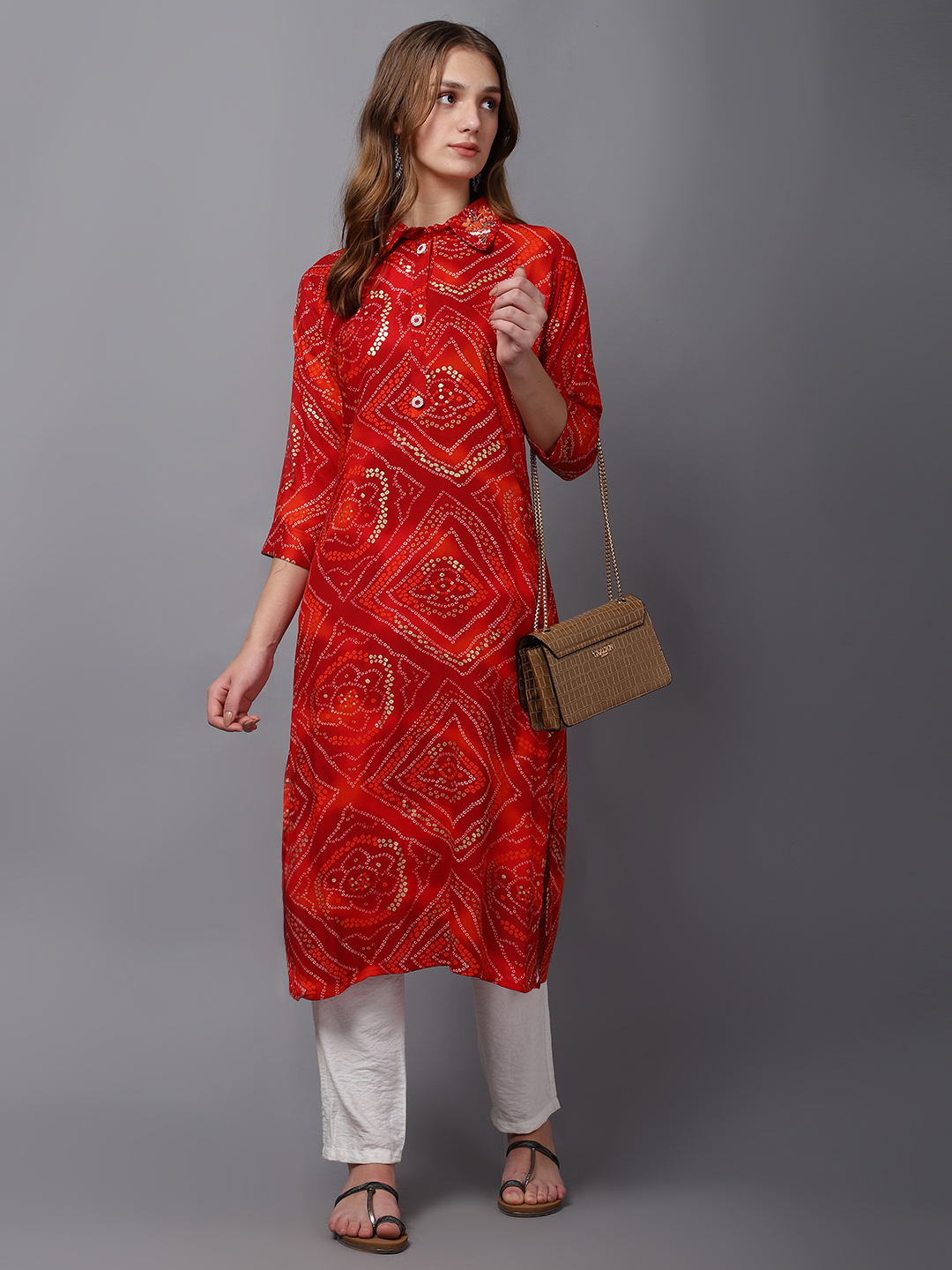 Siya Grace Straight Thread Work Kurti