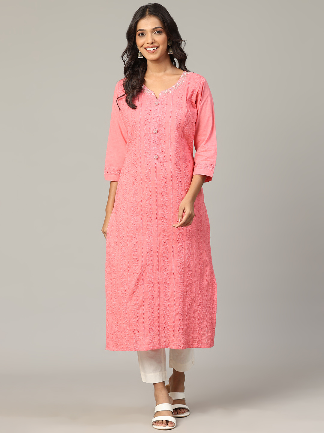Siya Classic Straight Thread Kurti