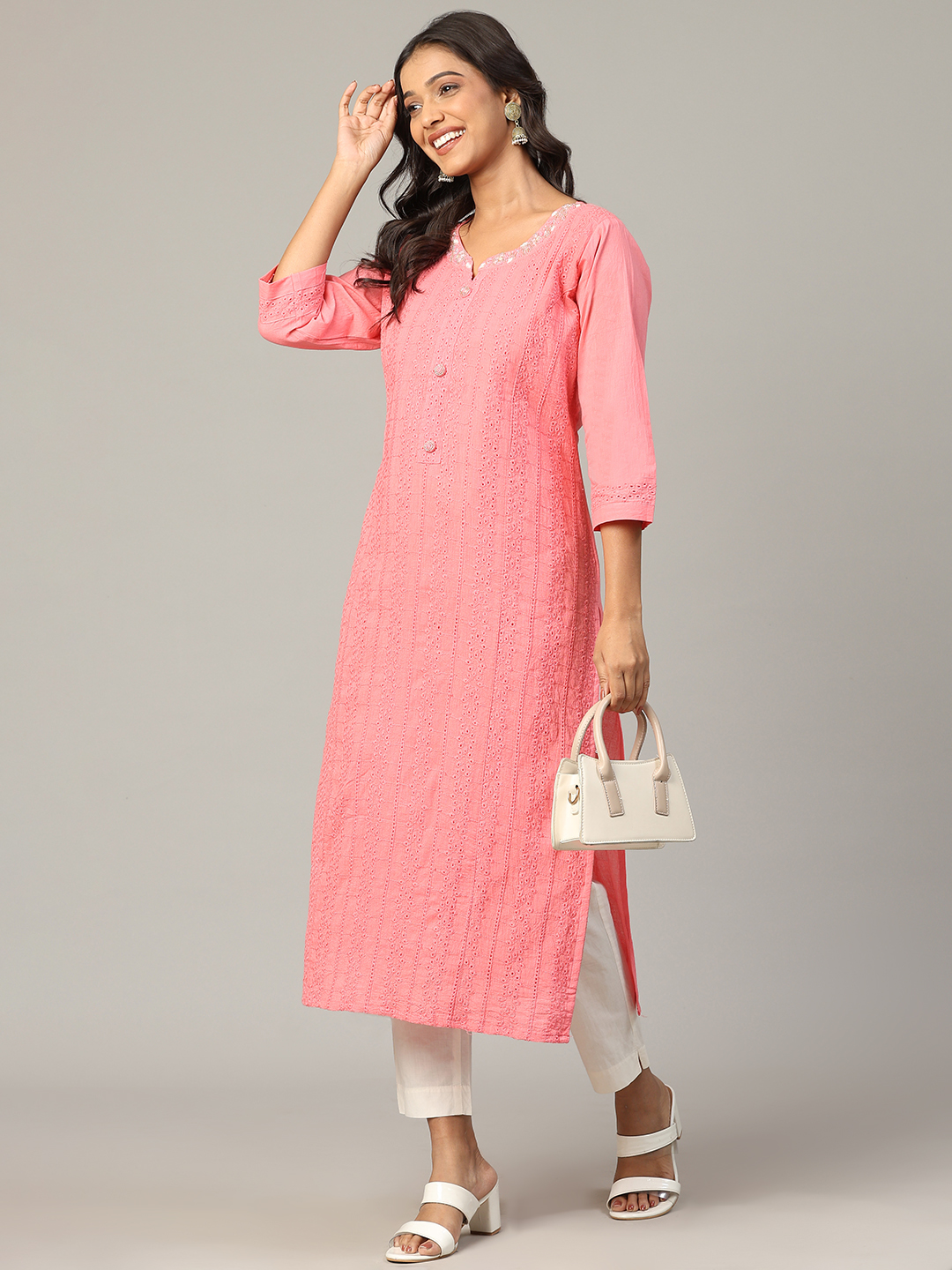 Siya Classic Straight Thread Kurti