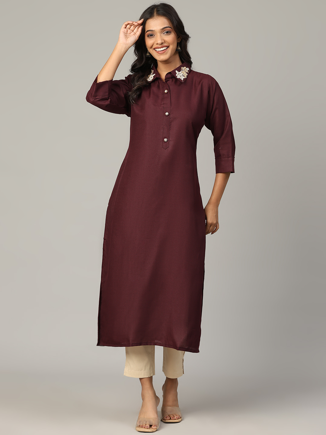 Siya Classic Straight Thread Kurti