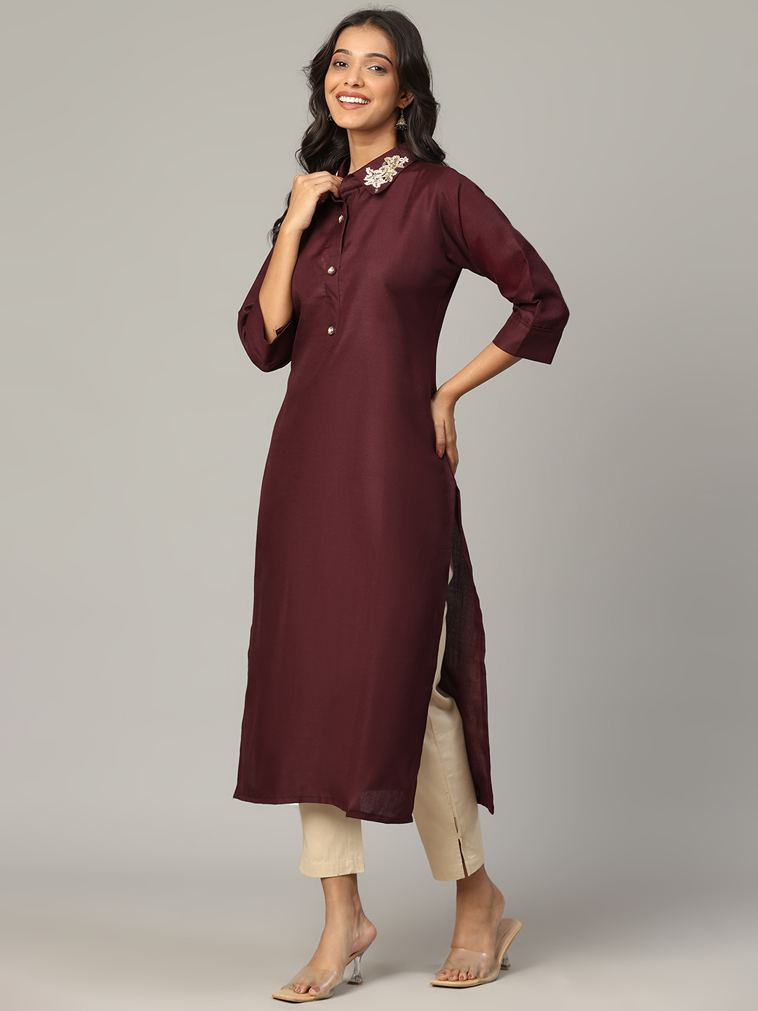 Siya Classic Straight Thread Kurti