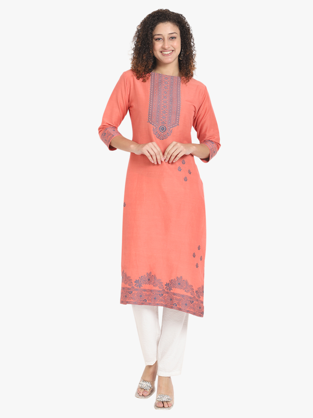 Siya Heritage Thread Work Straight Kurti