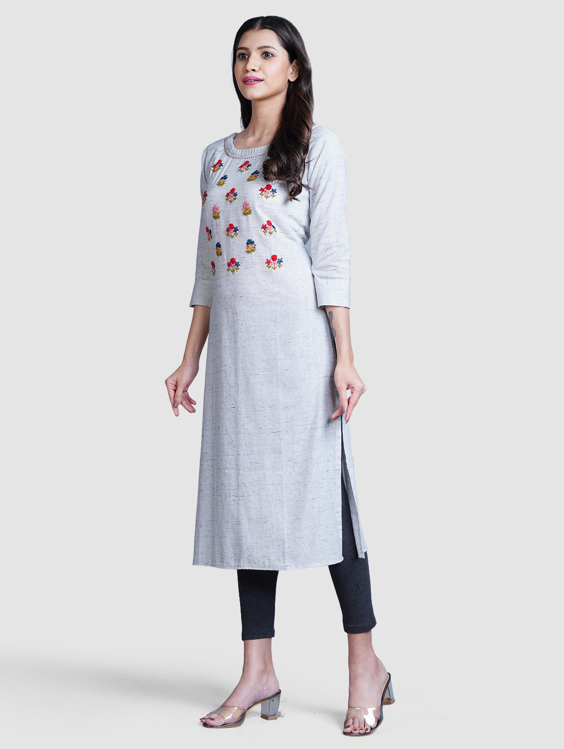 Siya Heritage Thread Work Straight Kurti