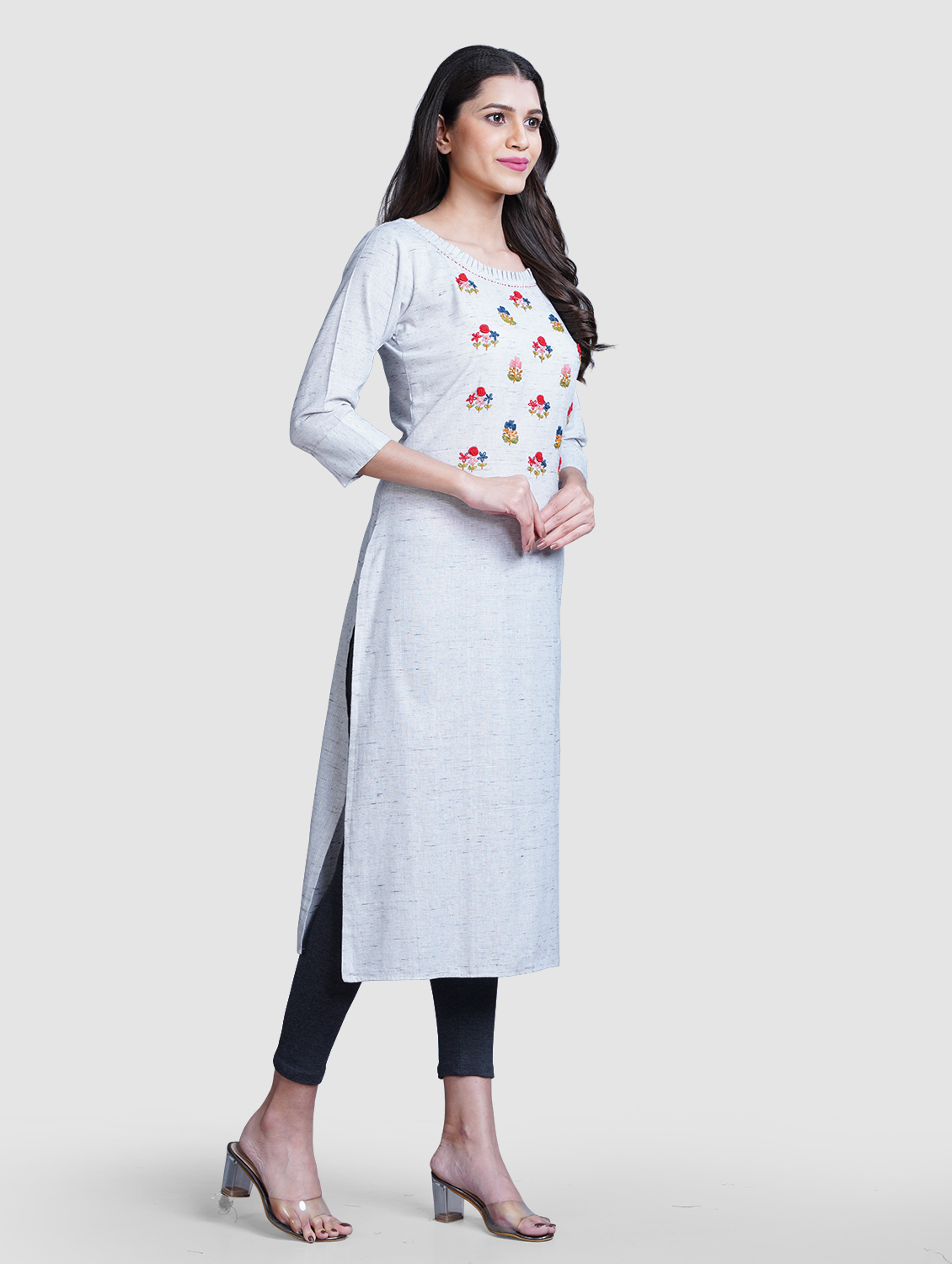 Siya Heritage Thread Work Straight Kurti
