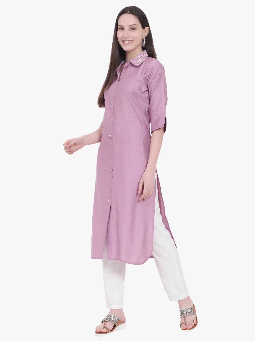 Siya Heritage Thread Work Straight Kurti