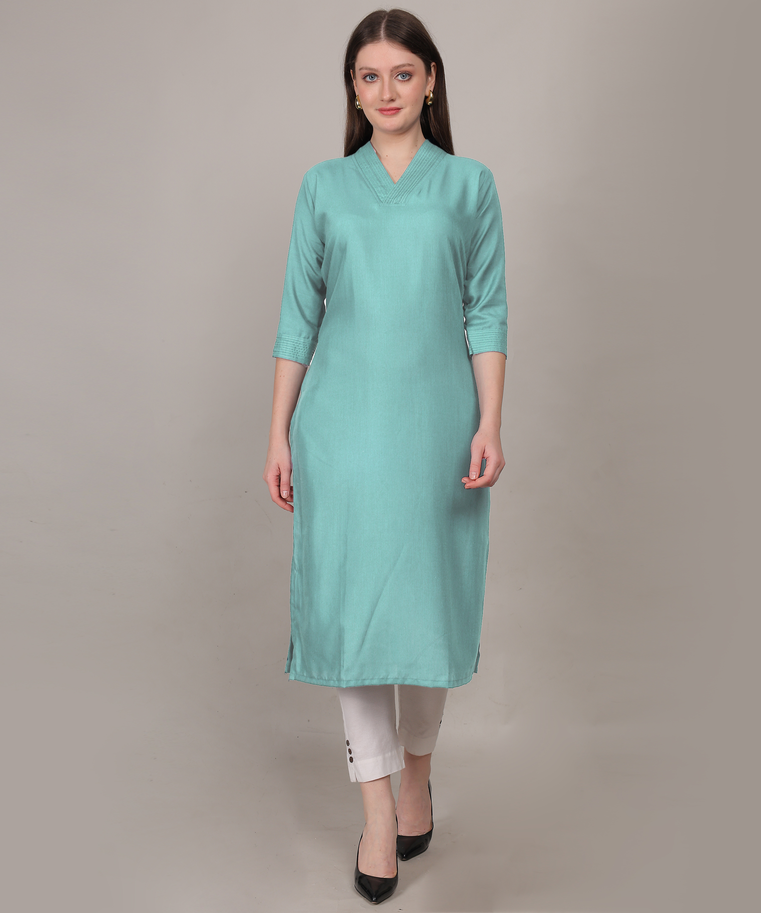 Siya Timeless Embroidery Straight Kurti