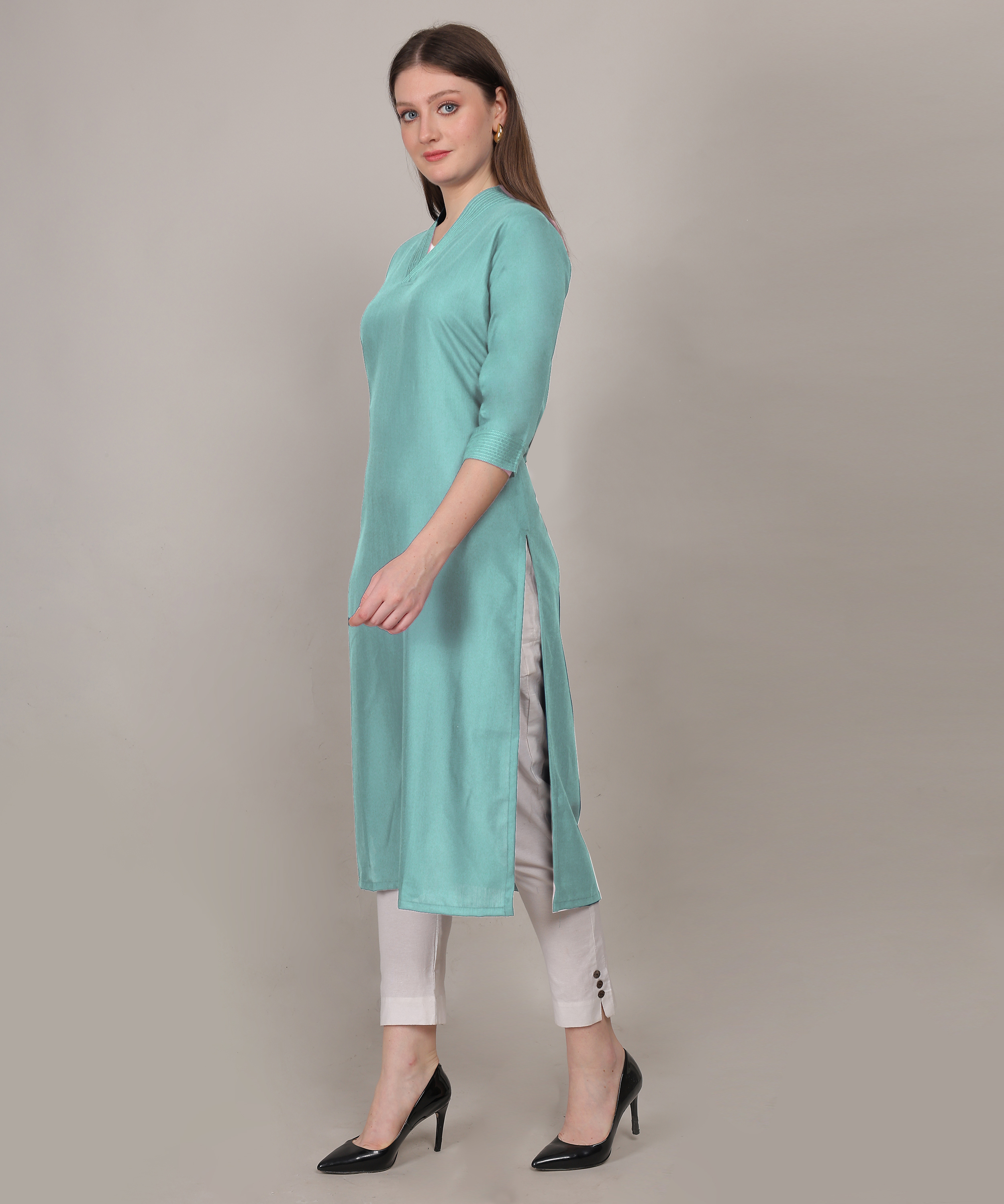 Siya Timeless Embroidery Straight Kurti