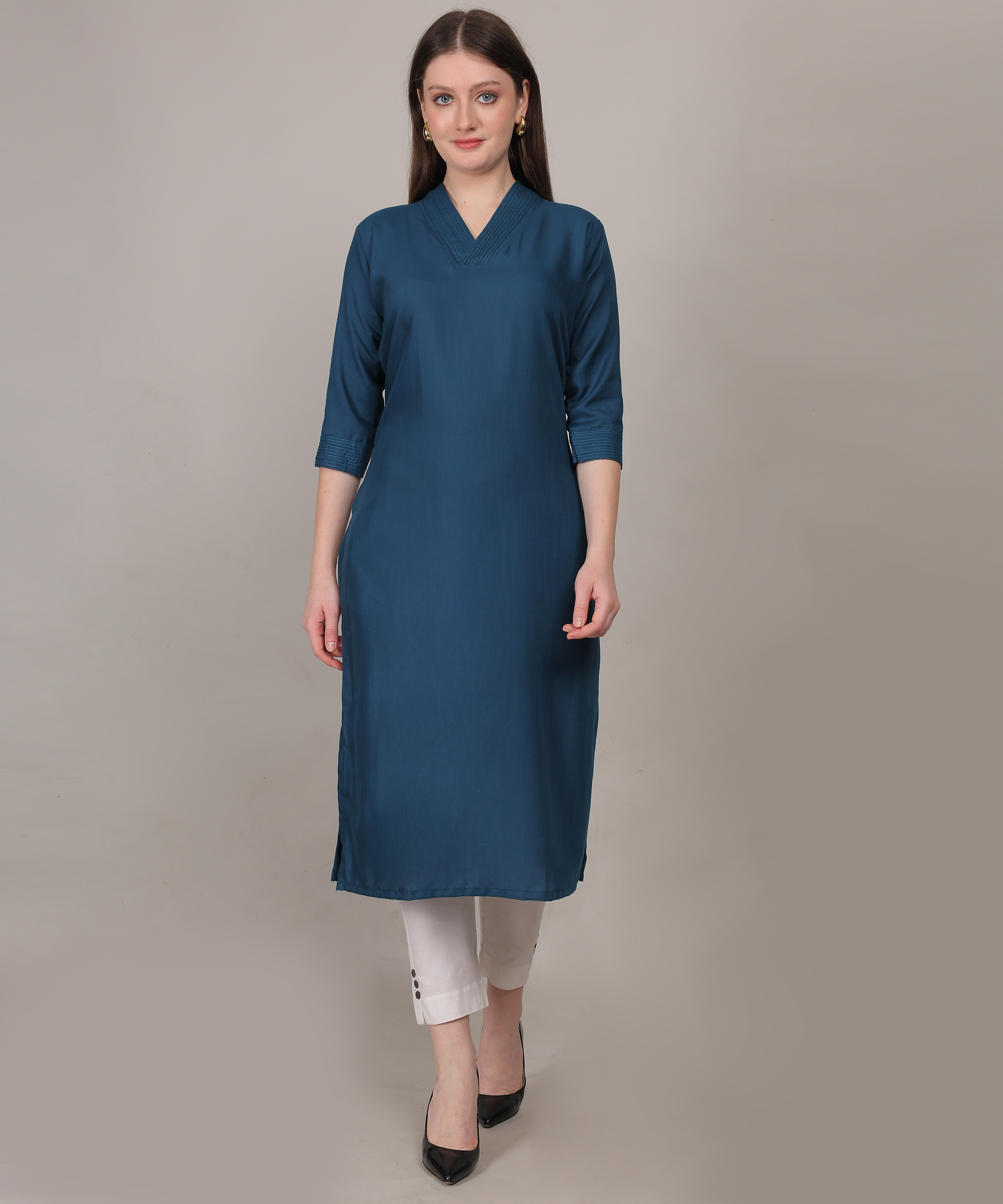 Siya Timeless Embroidery Straight Kurti