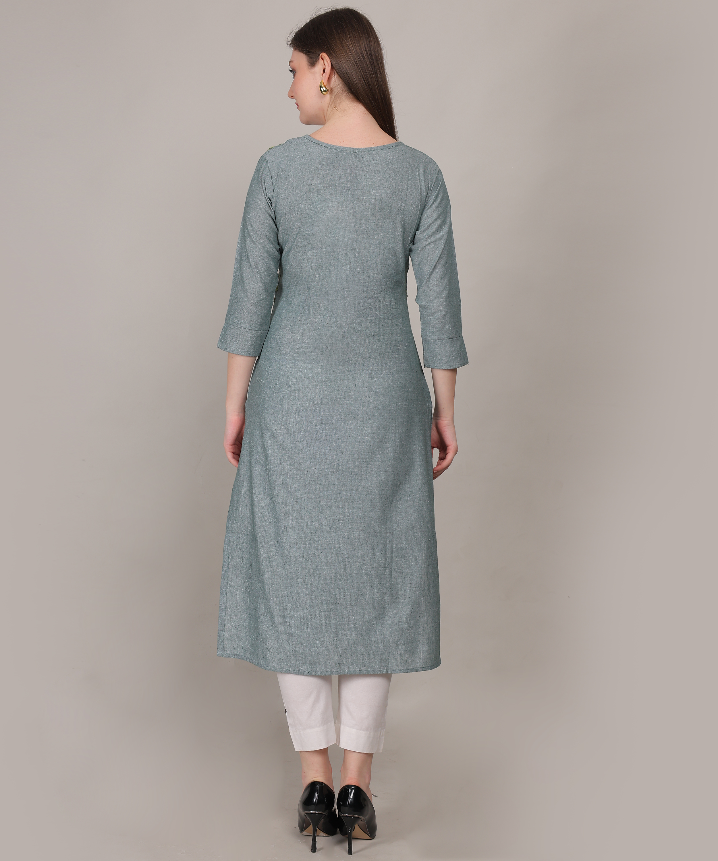 Siya Timeless Embroidery Straight Kurti