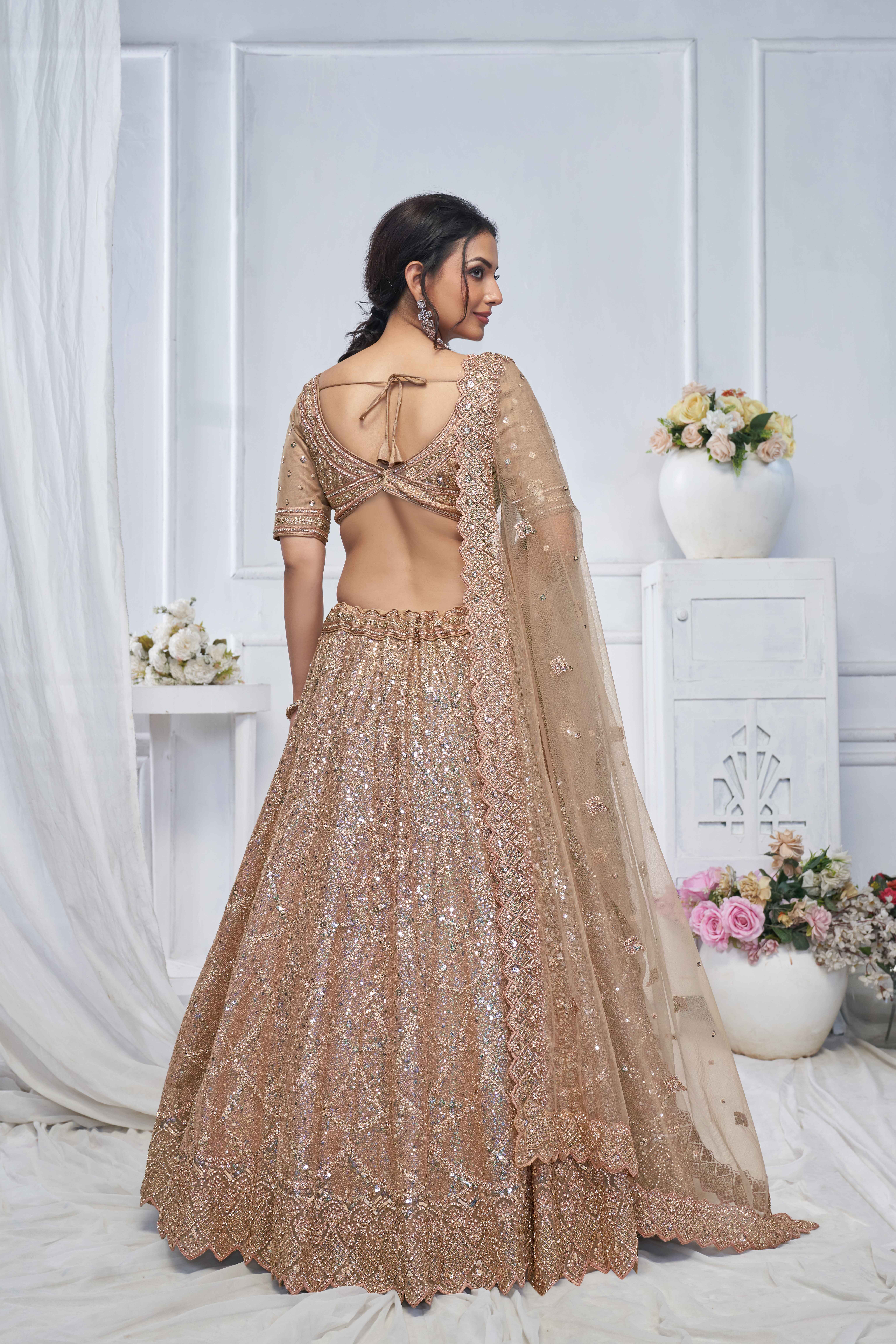 Banarasi Silk Dupatta Soft Net Regalia Regal Zari Work Gazal Lehenga