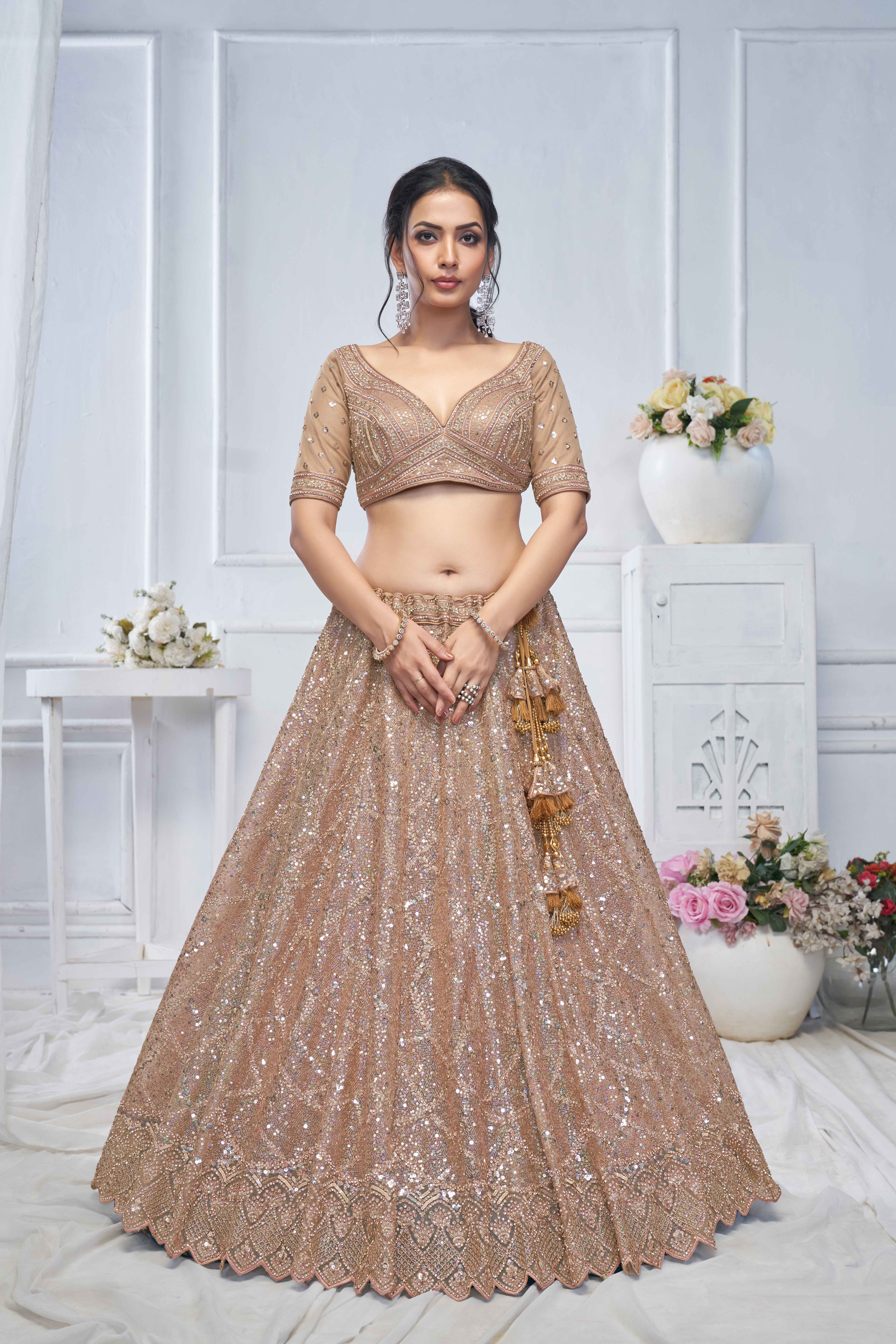 Banarasi Silk Dupatta Soft Net Regalia Regal Zari Work Gazal Lehenga