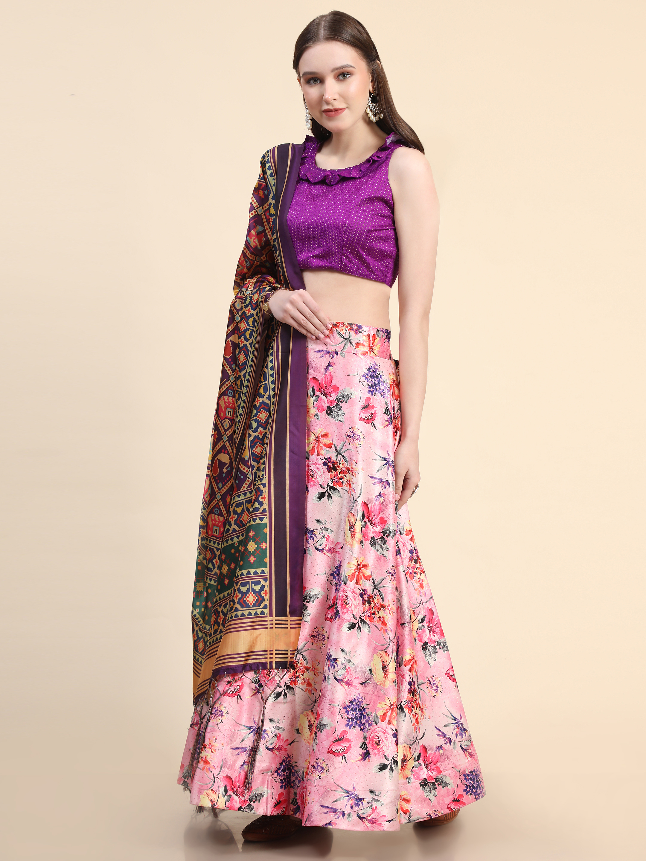 Rang Rasiya Designer Satin Silk Blend Purple Lehenga