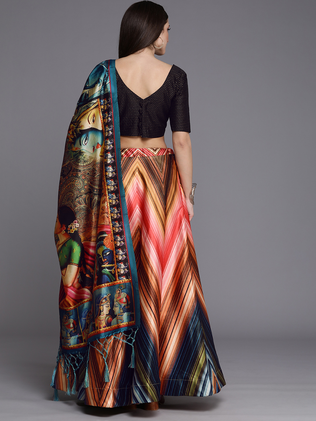 Rang Rasiya Pattern Designer Satin Silk Blend Green Lehenga