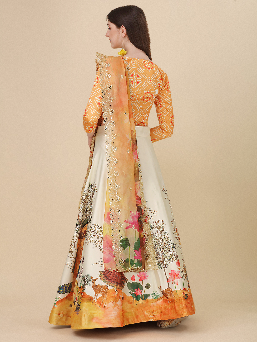 Rang Rasiya Pattern Designer Satin Silk Blend Red Lehenga