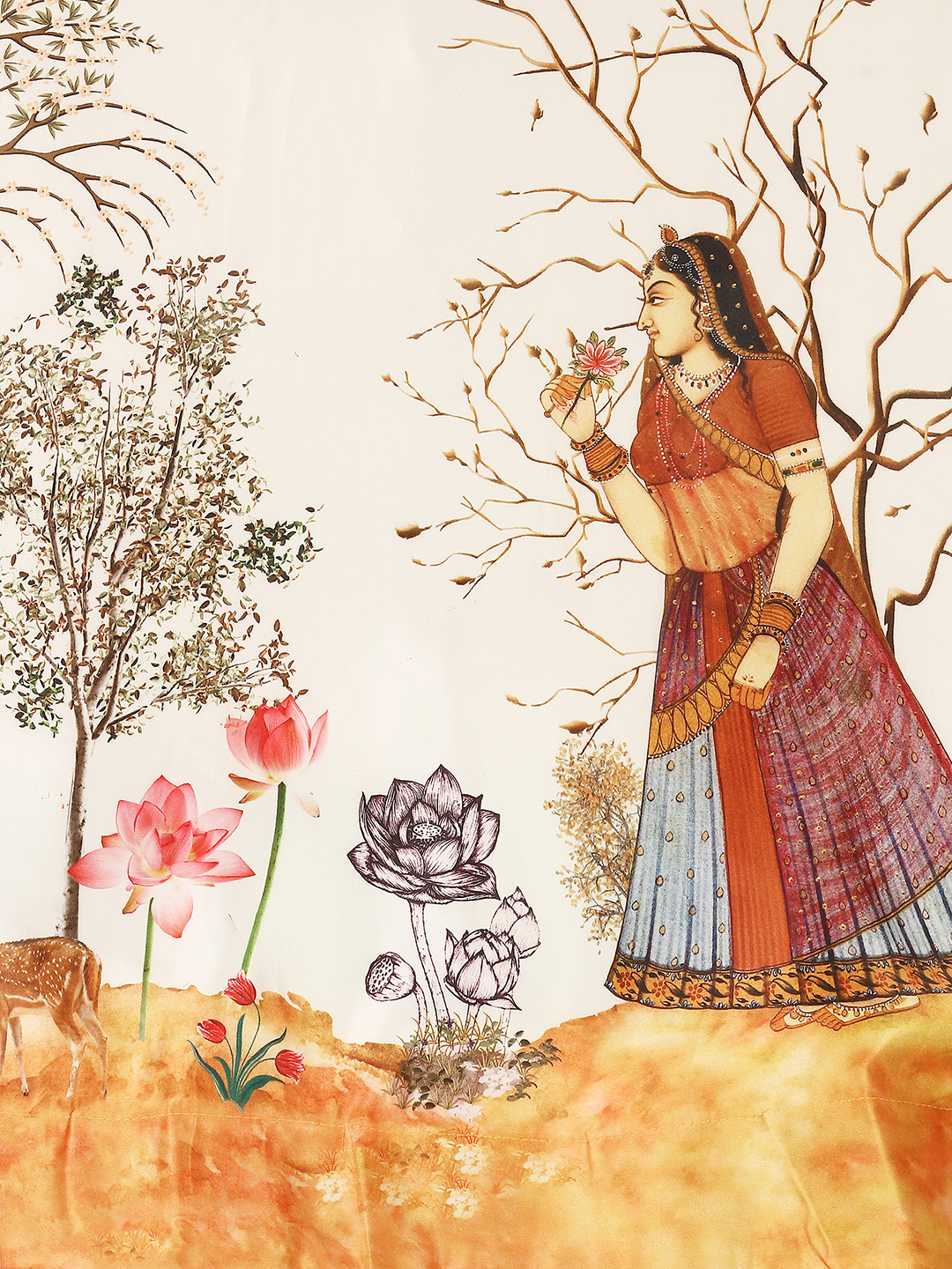 Rang Rasiya Pattern Designer Satin Silk Blend Red Lehenga
