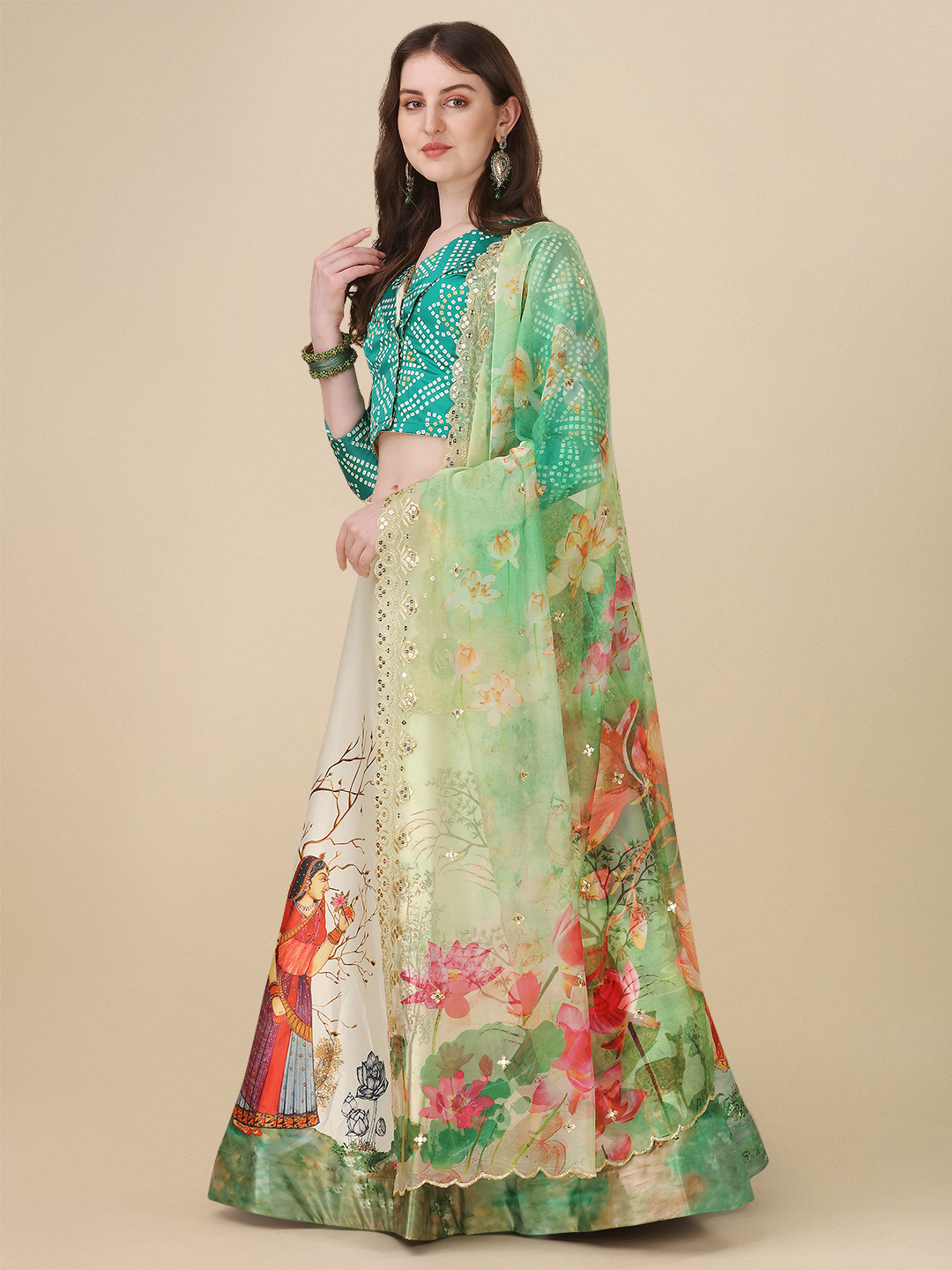 Rang Rasiya Pattern Designer Satin Silk Blend Red Lehenga