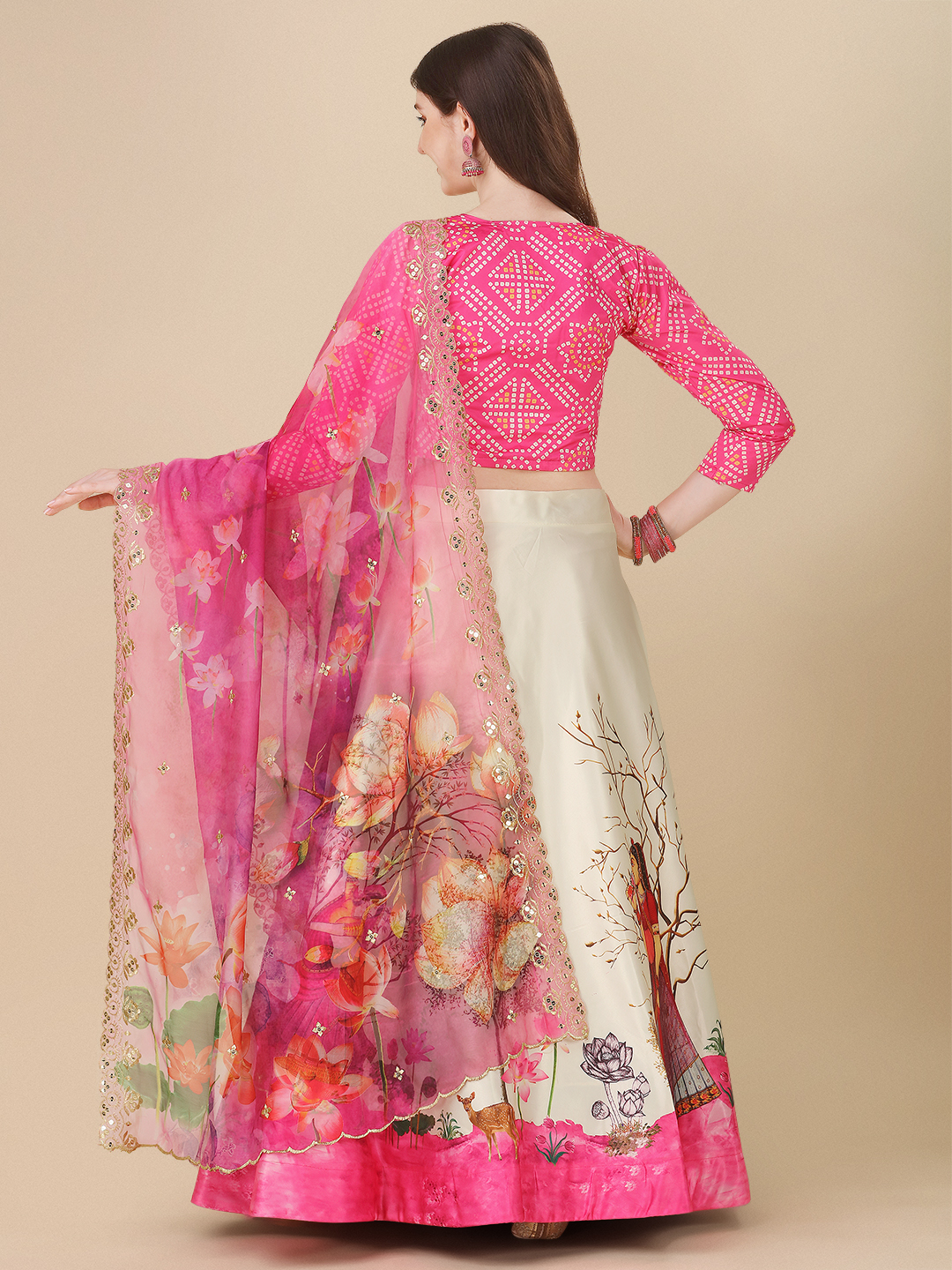 Rang Rasiya Pattern Designer Satin Silk Blend Red Lehenga