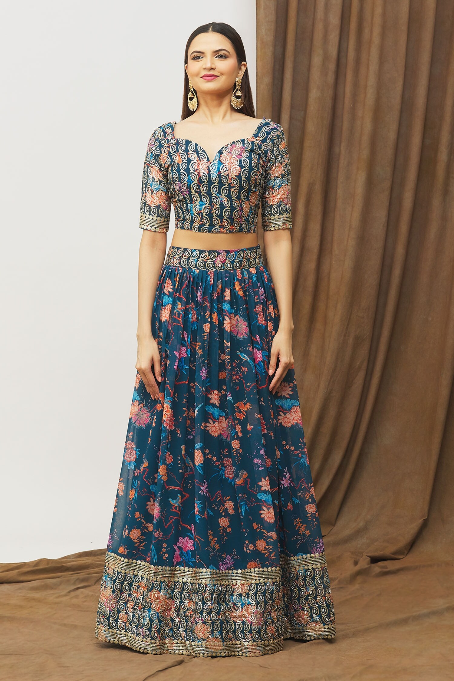 Romantic Hues Sky Color Lehenga