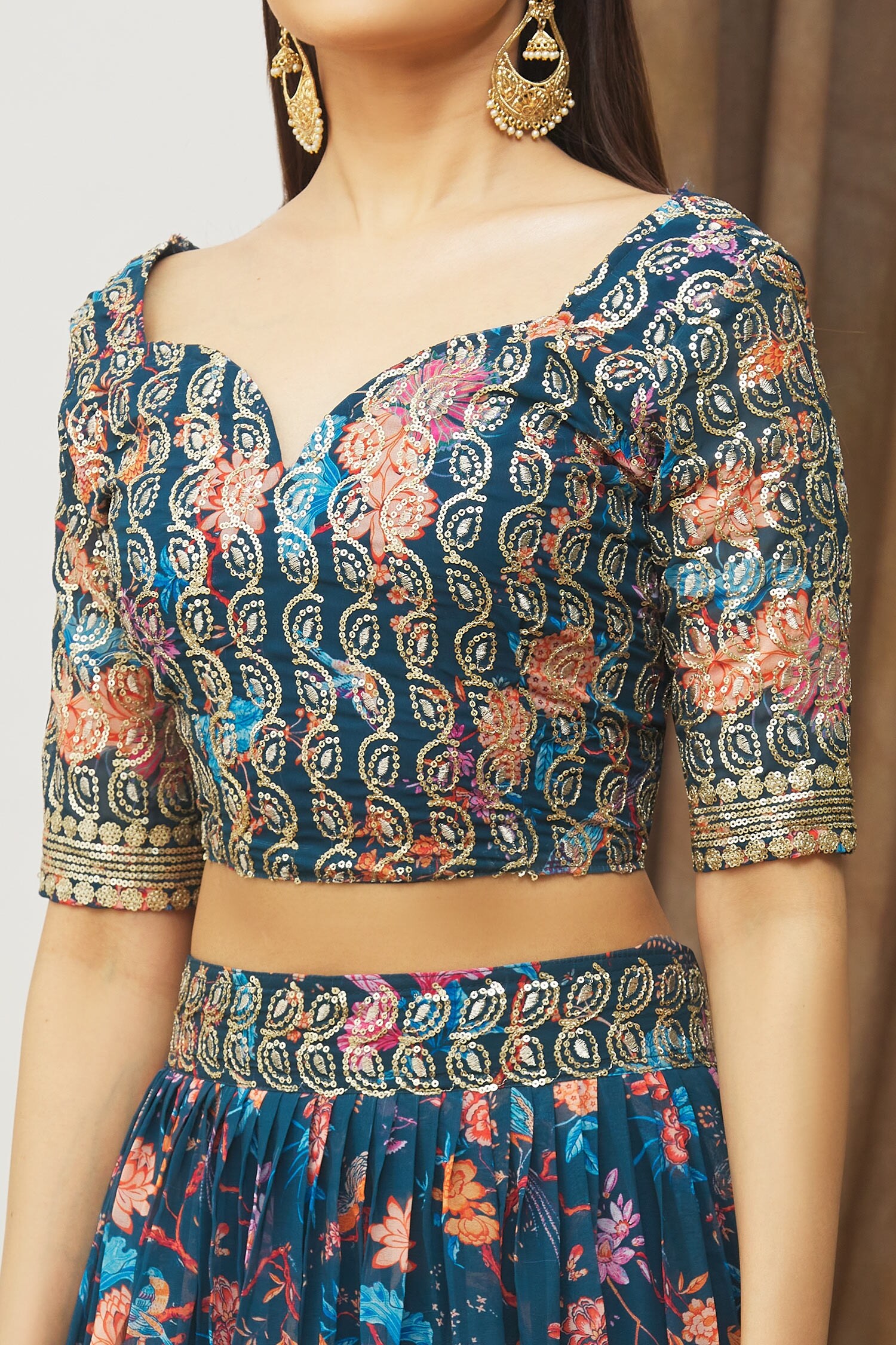 Romantic Hues Sky Color Lehenga