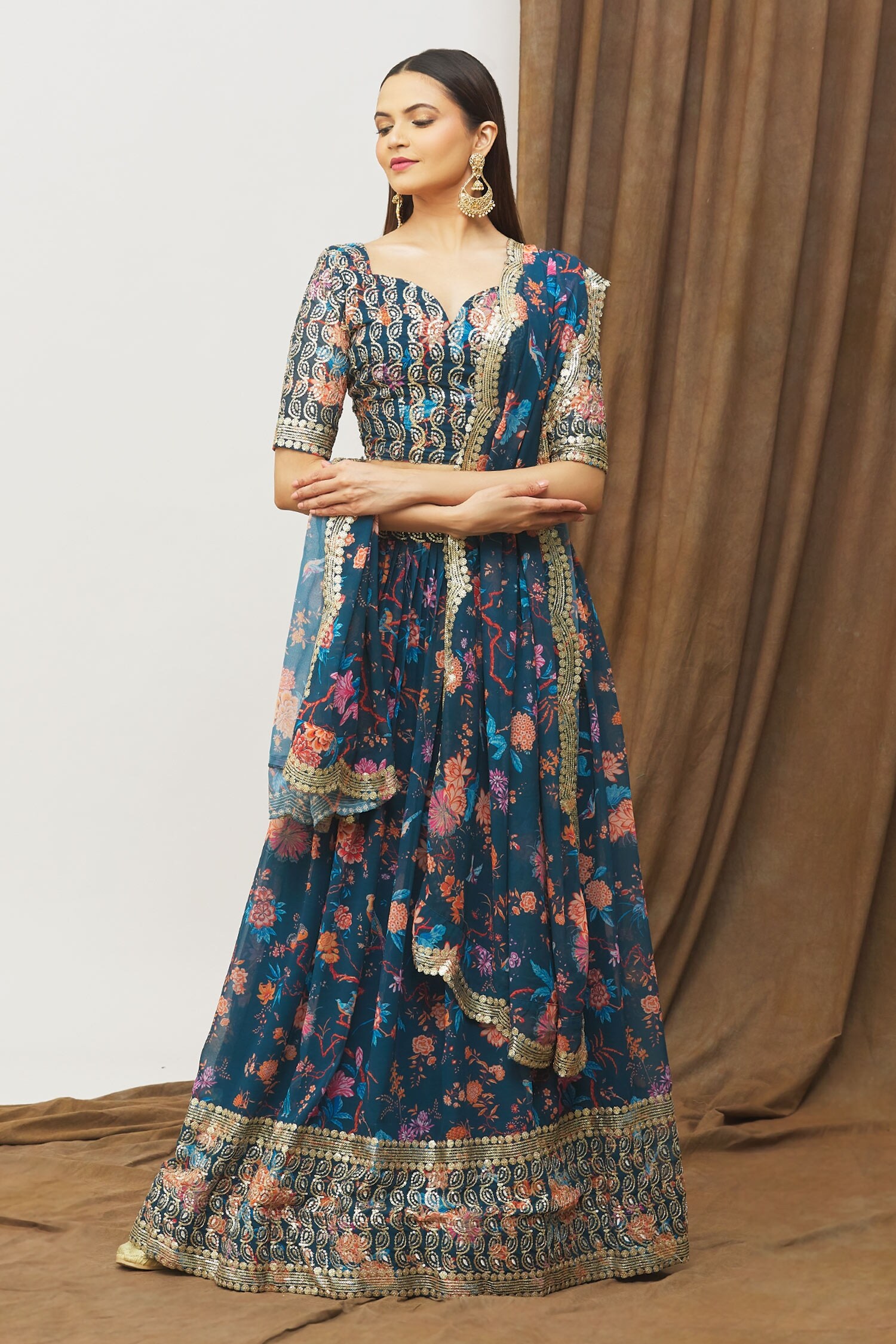 Romantic Hues Sky Color Lehenga
