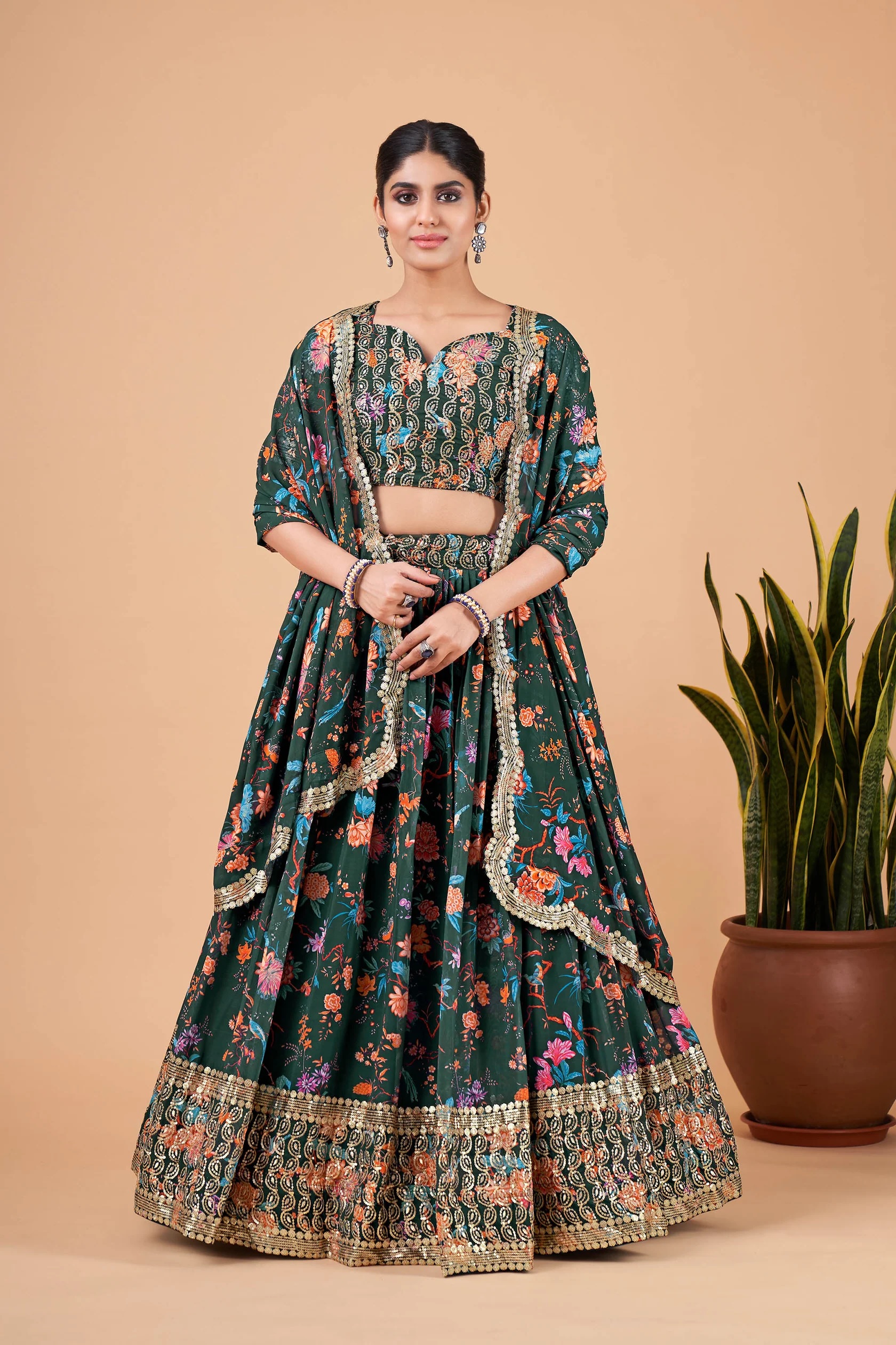 Romantic Hues Sky Color Lehenga