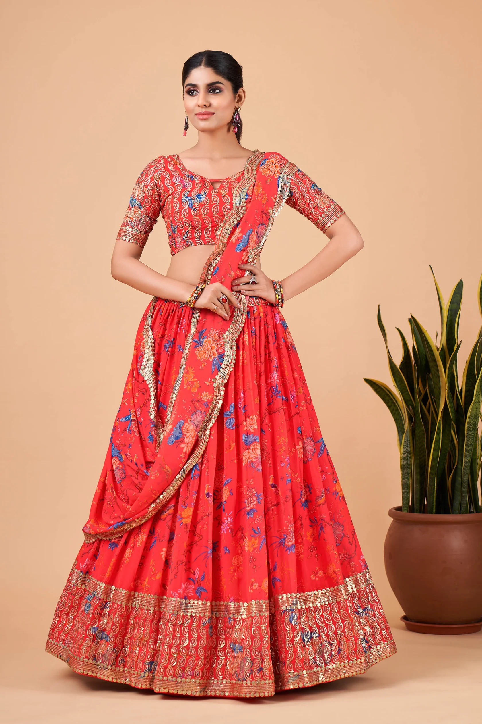 Romantic Hues Sky Color Lehenga
